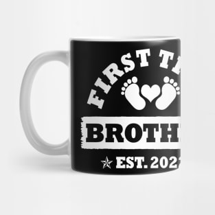 First Time Brother Est 2022 Funny New Brothers Gift Mug